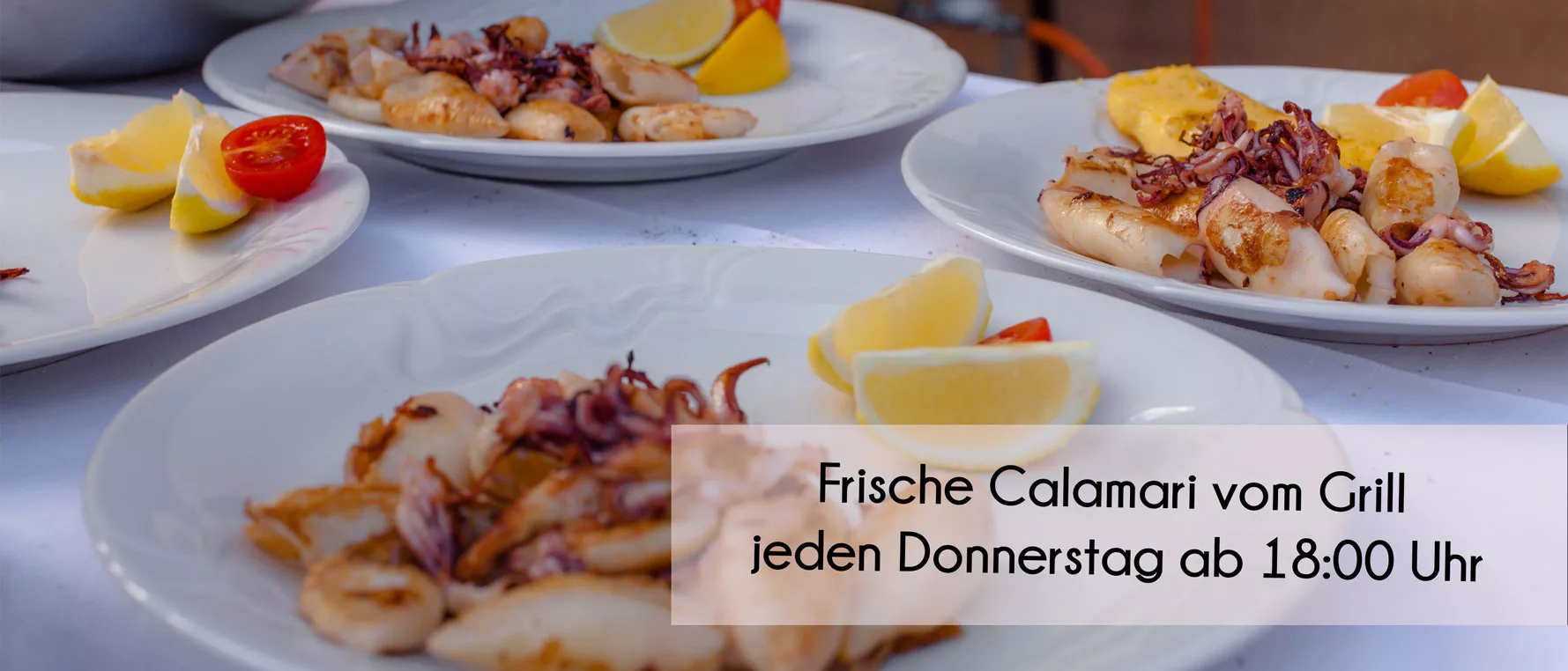 Frische Calamari vom Grill