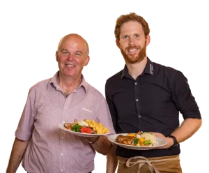 Marko und Johann "Ogi" Ogris begrüßen Sie herzlich im Gasthaus Ogris